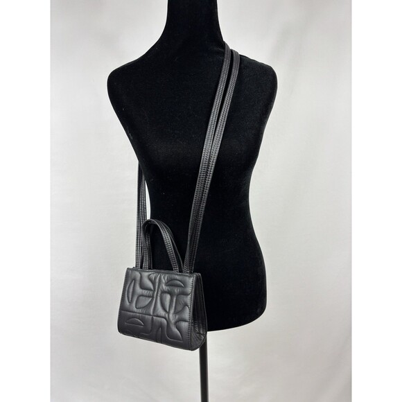 Moose Knuckles x Telfar Shopping Tote Black Nylon Small Crossbody Quilted Logo - Picture 2 of 11